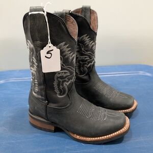 Kids Black Cowboy Boots